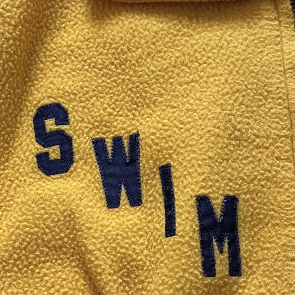 Vintage Wilson Fleece Full Zip Jacket Sz 42 Circa 60s-80s OWOSSO Swim - ZIP FLAW - Picture 3 of 15